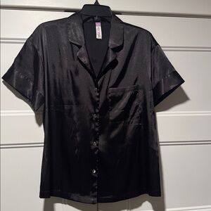 Black Satin Pajama set
